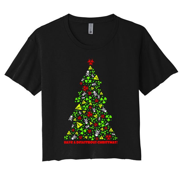 Have a Disastrous Christmas Bio Hazard Skull Crop Top