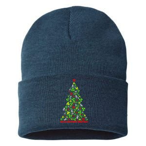 Have a Disastrous Christmas Bio Hazard Skull Sustainable Knit Beanie