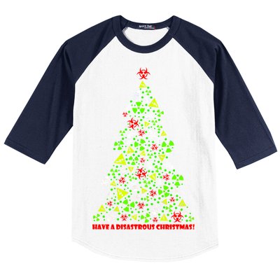 Have a Disastrous Christmas Bio Hazard Skull Baseball Sleeve Shirt