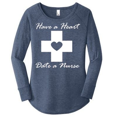 Have A heart Date A Nurse Women's Perfect Tri Tunic Long Sleeve Shirt