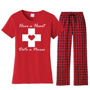 Have A heart Date A Nurse Women's Flannel Pajama Set