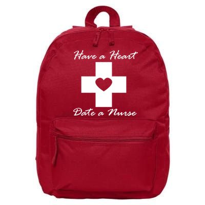 Have A heart Date A Nurse 16 in Basic Backpack