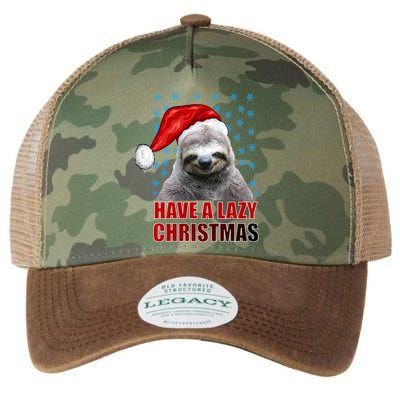 Have A Lazy Sloth Christmas Legacy Tie Dye Trucker Hat