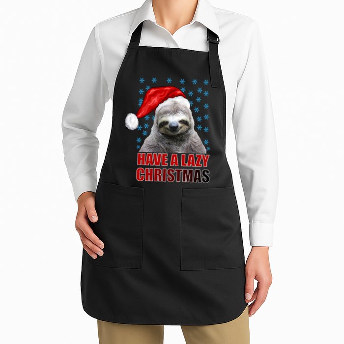Have A Lazy Sloth Christmas Apron