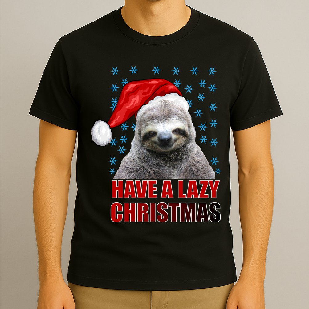 Have A Lazy Sloth Christmas T-Shirt