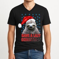Have A Lazy Sloth Christmas V-Neck T-Shirt