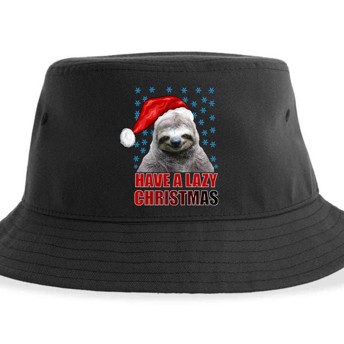 Have A Lazy Sloth Christmas Sustainable Bucket Hat