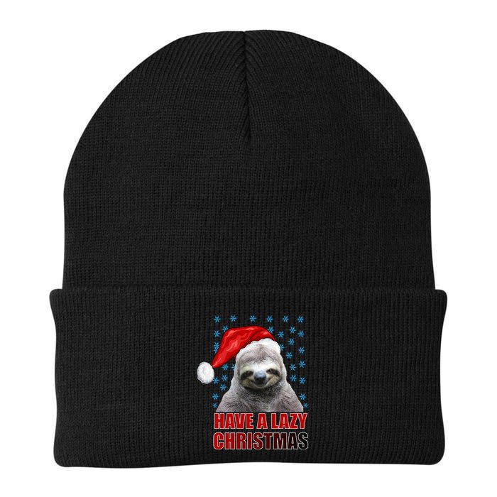 Have A Lazy Sloth Christmas Knit Cap Winter Beanie