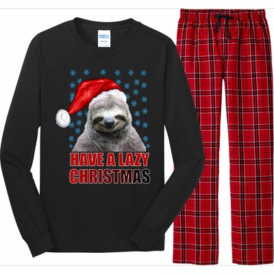 Have A Lazy Sloth Christmas Long Sleeve Pajama Set