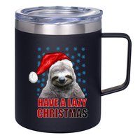 Have A Lazy Sloth Christmas 12oz Stainless Steel Coffee Mug
