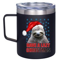 Have A Lazy Sloth Christmas 12oz Stainless Steel Coffee Mug