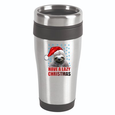 Have A Lazy Sloth Christmas 16oz Travel Tumbler