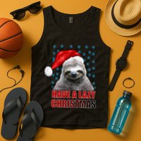 Have A Lazy Sloth Christmas Tank Top