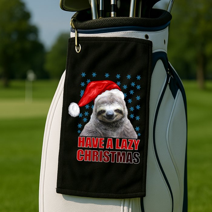 Have A Lazy Sloth Christmas Golf Towel