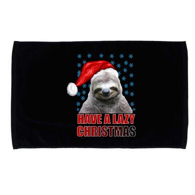 Have A Lazy Sloth Christmas Microfiber Hand Towel
