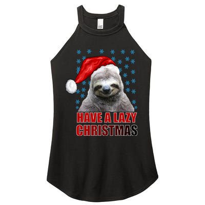 Have A Lazy Sloth Christmas Women's Perfect Tri Rocker Tank