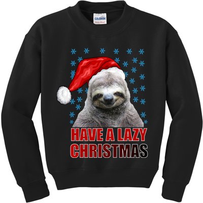Have A Lazy Sloth Christmas Kids Sweatshirt
