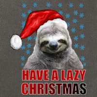 Have A Lazy Sloth Christmas Cotton Canvas Backpack