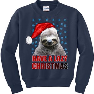 Have A Lazy Sloth Christmas Kids Sweatshirt