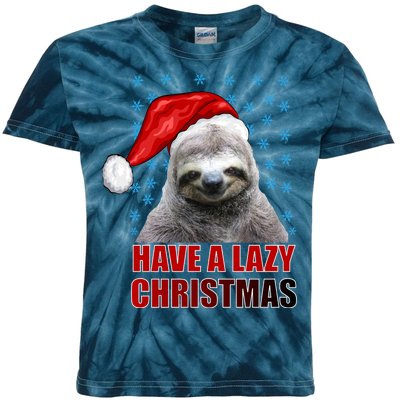 Have A Lazy Sloth Christmas Kids Tie-Dye T-Shirt