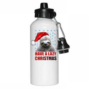 Have A Lazy Sloth Christmas Aluminum Water Bottle