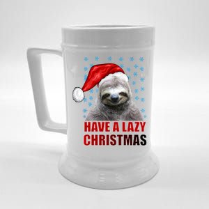 Have A Lazy Sloth Christmas Beer Stein