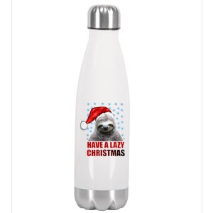 Have A Lazy Sloth Christmas Stainless Steel Insulated Water Bottle