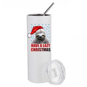 Have A Lazy Sloth Christmas Stainless Steel Tumbler