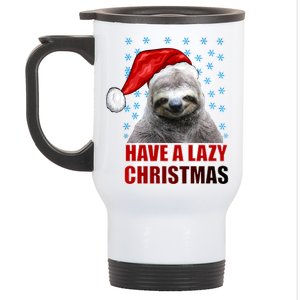 Have A Lazy Sloth Christmas Stainless Steel Travel Mug