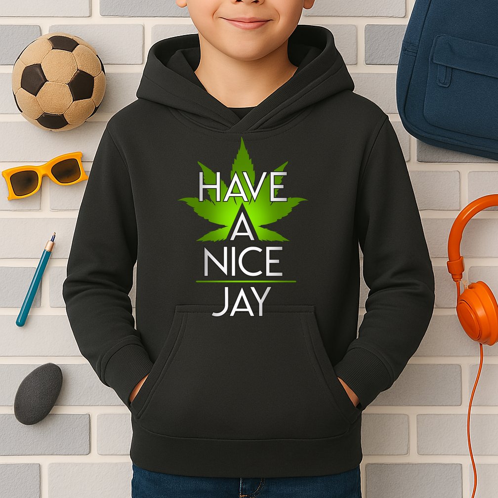 Have A Nice Jay Funny Weed Kids Hoodie