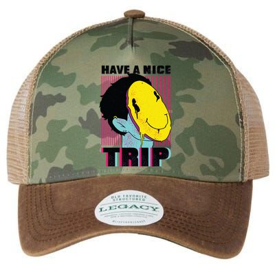 Have A Nice Trip Smiley Legacy Tie Dye Trucker Hat