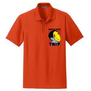 Have A Nice Trip Smiley Dry Zone Grid Polo