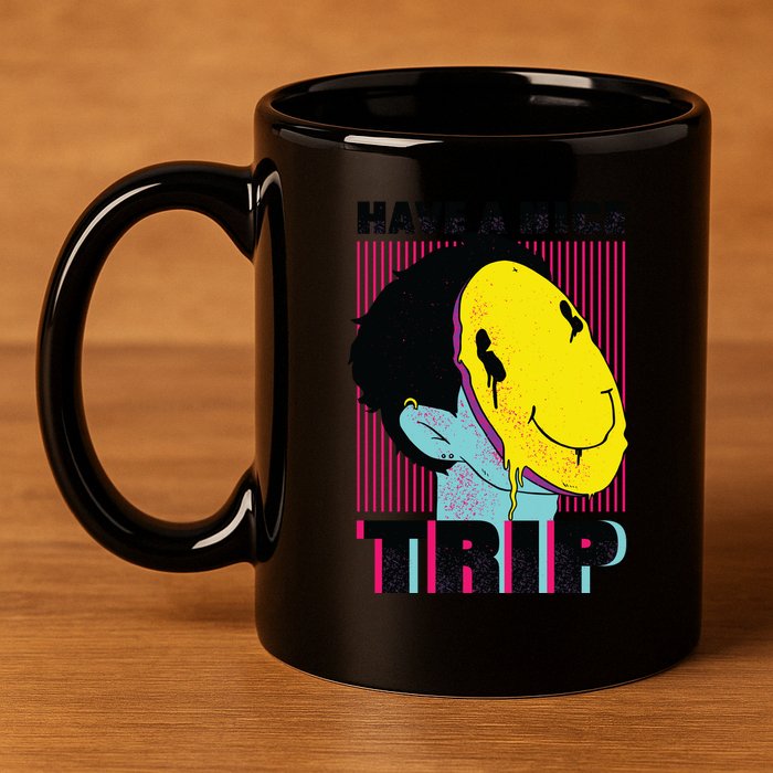 Have A Nice Trip Smiley 11oz C Handle Ceramic Mug