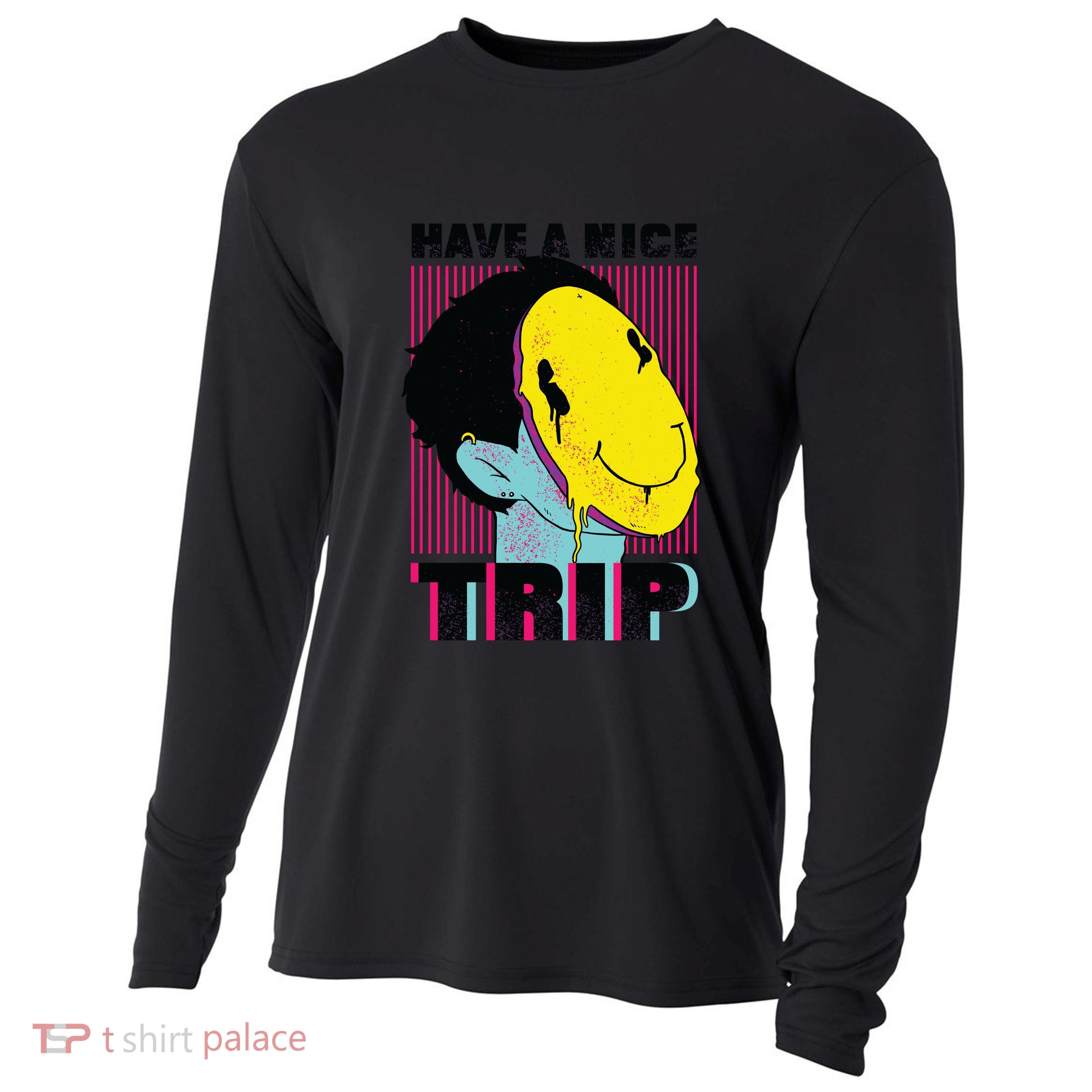 Have A Nice Trip Smiley Cooling Performance Long Sleeve Crew