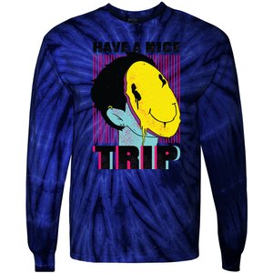 Have A Nice Trip Smiley Tie-Dye Long Sleeve Shirt