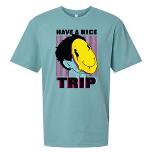 Have A Nice Trip Smiley Sueded Cloud Jersey T-Shirt