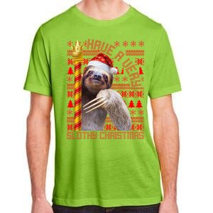 Have a Very Slothy Christmas Sloth Ugly Christmas Adult ChromaSoft Performance T-Shirt