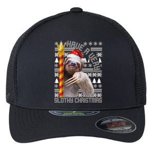 Have a Very Slothy Christmas Sloth Ugly Christmas Flexfit Unipanel Trucker Cap