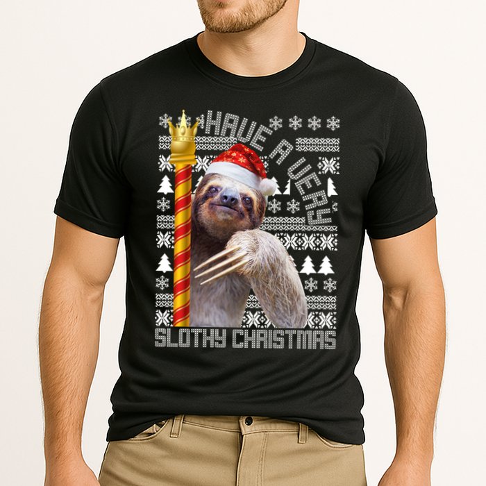 Have a Very Slothy Christmas Sloth Ugly Christmas Cooling Performance Crew T-Shirt