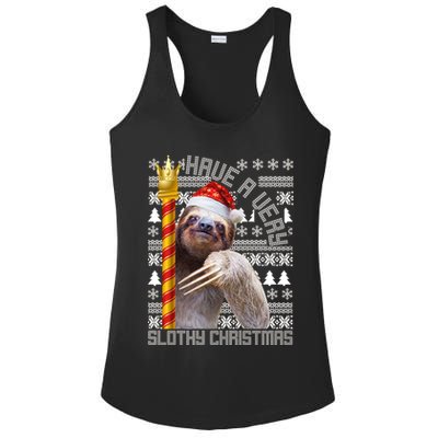 Have a Very Slothy Christmas Sloth Ugly Christmas Ladies PosiCharge Competitor Racerback Tank