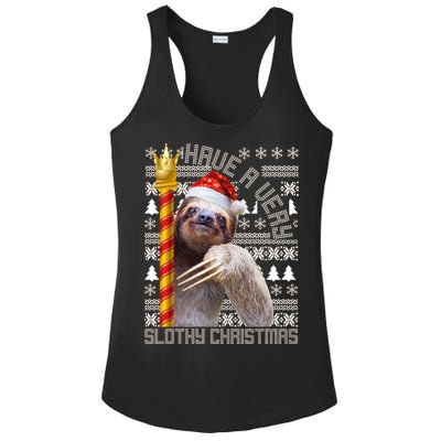 Have a Very Slothy Christmas Sloth Ugly Christmas Ladies PosiCharge Competitor Racerback Tank