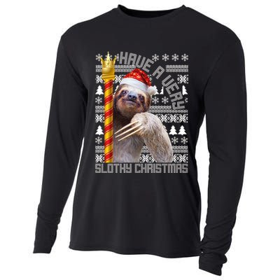 Have a Very Slothy Christmas Sloth Ugly Christmas Cooling Performance Long Sleeve Crew