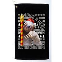 Have a Very Slothy Christmas Sloth Ugly Christmas Golf Towel