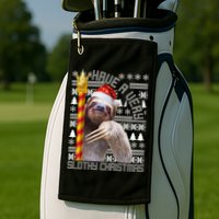 Have a Very Slothy Christmas Sloth Ugly Christmas Golf Towel