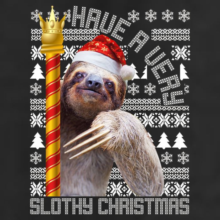 Have a Very Slothy Christmas Sloth Ugly Christmas Golf Towel