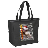 Have a Very Slothy Christmas Sloth Ugly Christmas Zip Tote Bag