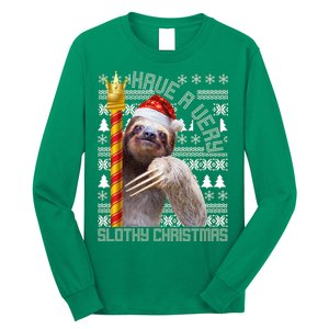 Have a Very Slothy Christmas Sloth Ugly Christmas Long Sleeve Shirt