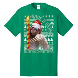 Have a Very Slothy Christmas Sloth Ugly Christmas Tall T-Shirt