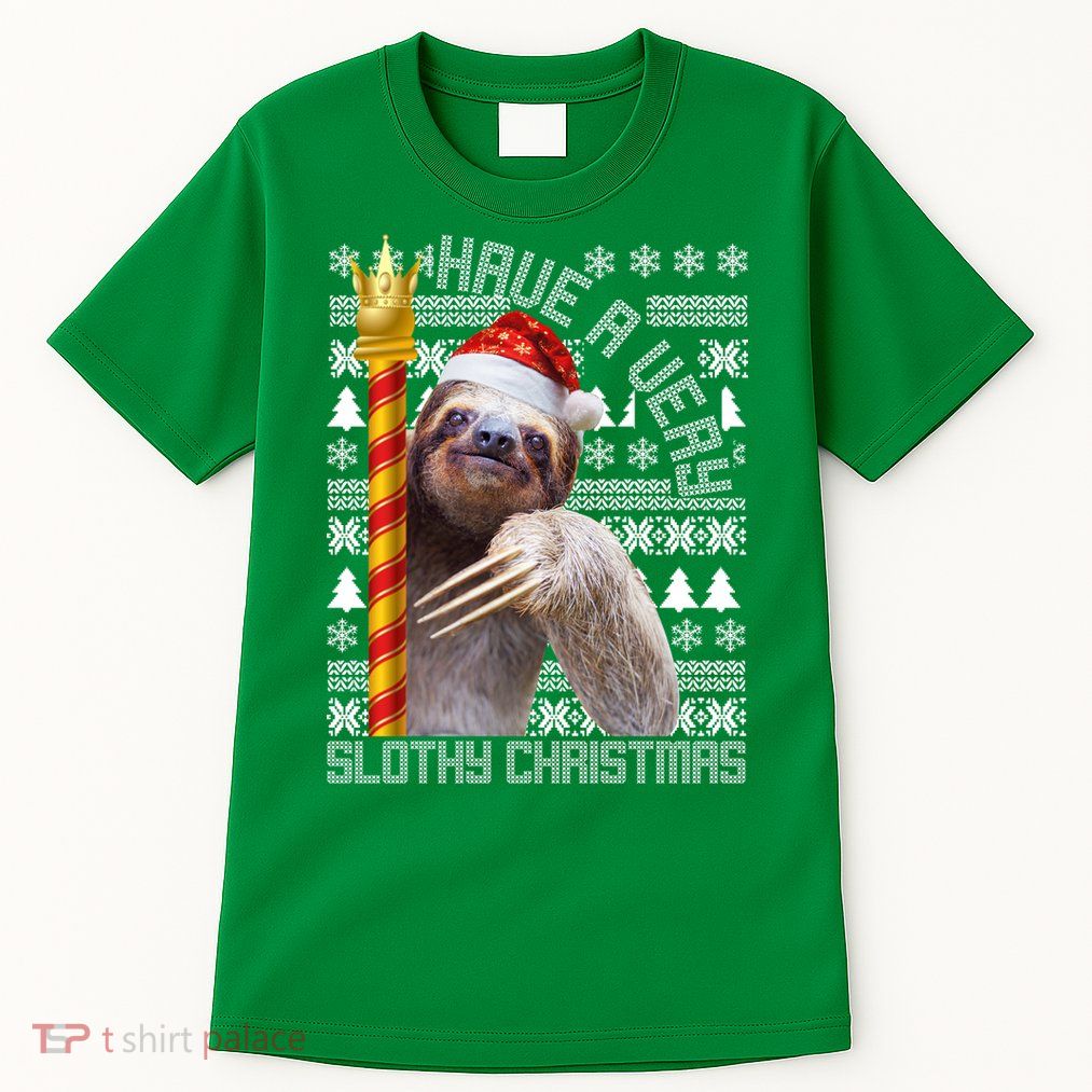 Have a Very Slothy Christmas Sloth Ugly Christmas Tall T-Shirt