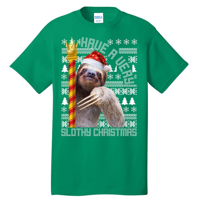 Have a Very Slothy Christmas Sloth Ugly Christmas Tall T-Shirt